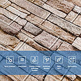 Самоклеюча 3D панель під бежеву цеглу катеринослав 700х770х3мм (344-3) SW-00001383, фото 3