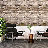 Самоклеюча 3D панель під бежеву цеглу катеринослав 700х770х3мм (344-3) SW-00001383, фото 4