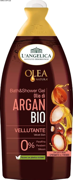 Органическое масло L'ANGELICA Olea Naturae для ванны и душа с органом 500 мл, обогащено оливками - фото 1 - id-p1697014589