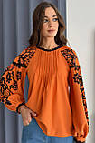 Жіноча блуза з креповою фактурою  44-56 розміри, фото 10