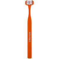 Зубная щетка Dr. Barman's Superbrush Compact Трехсторонняя Мягкая Оранжевая (7032572876328-orange) - Вища