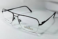 Оправа для окулярів унісекс металева авіатори заквадратлені напівободкові з дужками на флексах