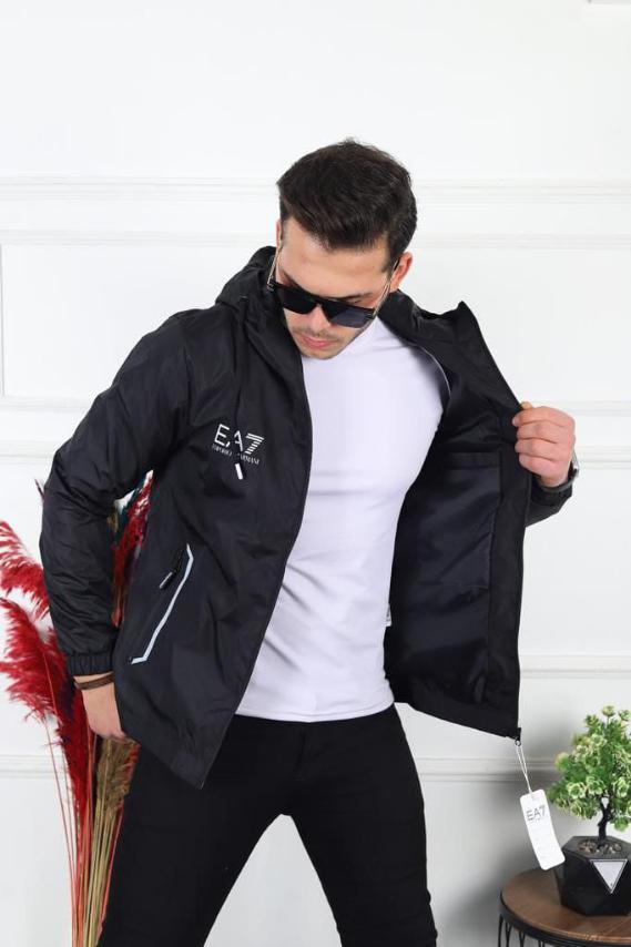 TYI Вітровка куртка чоловіча Emporio Armani курточка Чолович на блискавці з капюшоном Premium якість/армані - фото 3 - id-p2195298473