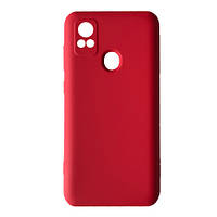 Чехол для ZTE Blade A31 2021 (SOFT Silicone Case) красный цвет с микрофиброй