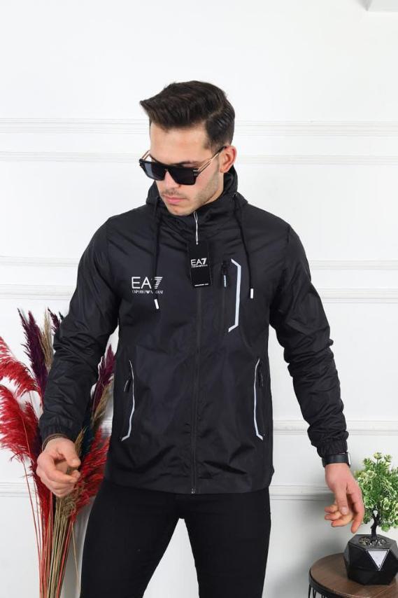TYI Мужская куртка ветровка Emporio Armani курточка чоловіча на молнии с капюшоном Premium качество / армани - фото 3 - id-p2195298486