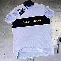 TYI Футболка мужская Tommy Hilfiger LUX КАЧЕСТВО белая / томми хилфигер чоловіча футболка майка