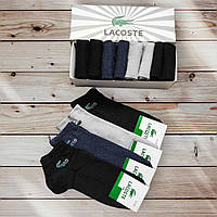 TYI MS Носки мужские шкарпетки Lacoste - 12 пар в подарочной коробке лакоста / чоловічі шкарпетки носки