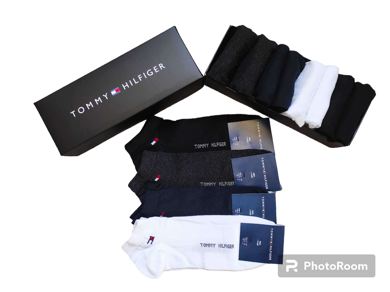 VIV Носки мужские шкарпетки Tommy Hilfiger - 12 пар в коробке томми хилфигер / чоловічі шкарпетки носки - фото 2 - id-p2195301958