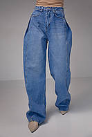 Женские широкие джинсы baggy - синий цвет, 40р (есть размеры) sl
