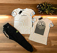 VIV Чоловіча футболка і штани Stone Island Premium ЯКІСТЬ мужская штаны / стонік стоун айленд Чоловича футболка поло майка