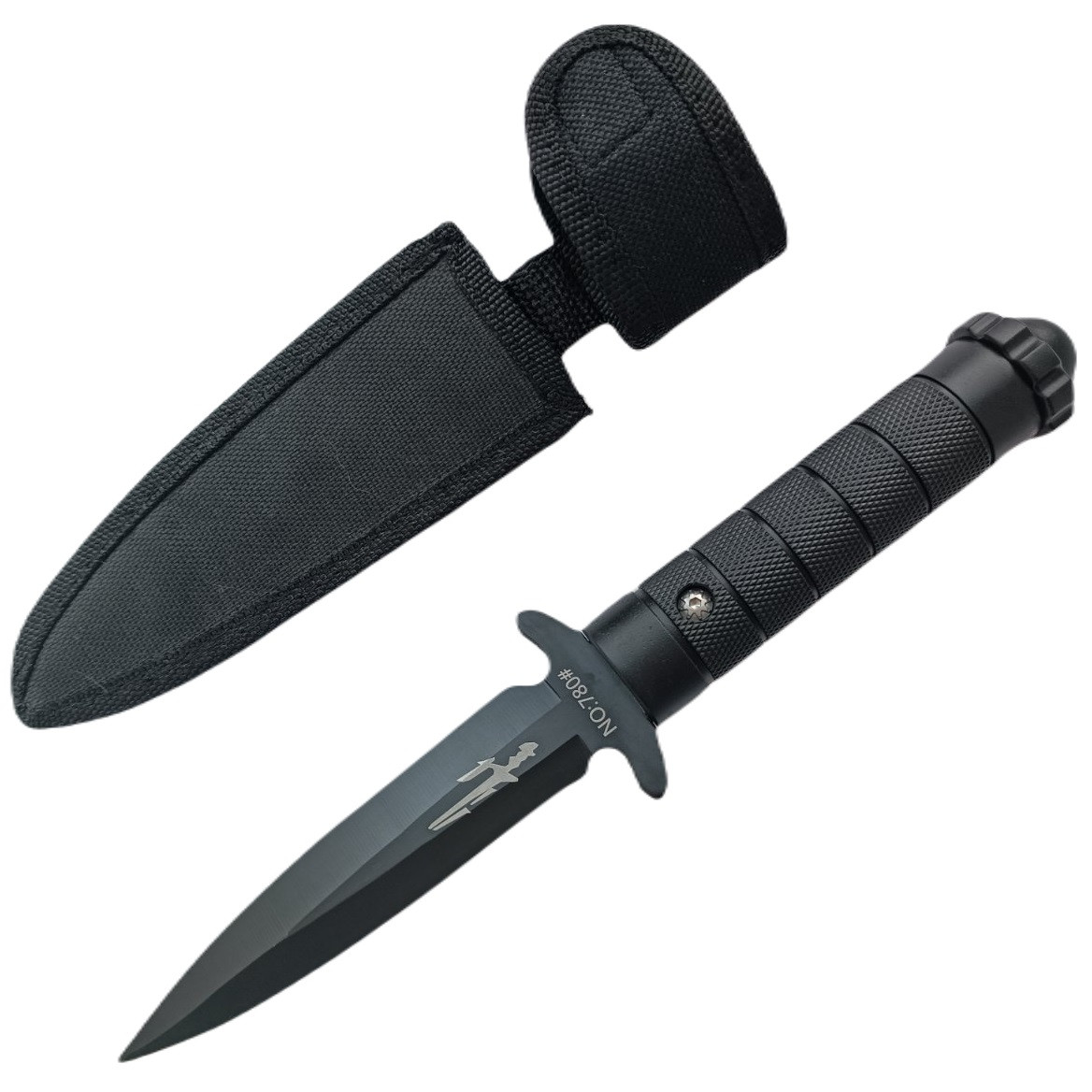 Тактичний мисливський ніж NO:780 із Чохлом 26см Black (7_00122), фото 1