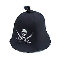 Банная шапка Luxyart Пират искусственный фетр черный (LA-750) SM, код: 8259750