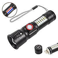 VIV Ліхтар SY-1903C-P50+SMD+RGB Alarm, ЗУ USB, кишеньковий ліхтар із usb зарядкою, надпотужний ліхтарик