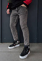 Джинсы мужские серые джинсовые штаны Staff gray slim Denwer P Джинси чоловічі сірі джинсові штани Staff gray