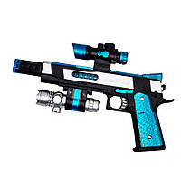 Детский игрушечный Пистолет 828 со светом и звуком Denwer P Дитячий іграшковий Пістолет 828 зі світлом та