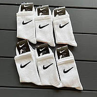 Носки Nike мужские высокие носки найк белые для мужчины Denwer P Шкарпетки Nike чоловічі високі носки найк