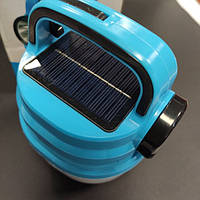 Тор! Подвесной фонарь светильник LED с крючком для кемпинга с аккумулятором и солнечной панелью HB-V70 Синий