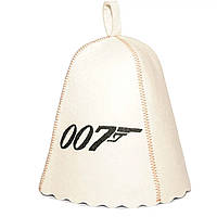 Банная шапка Luxyart Агент 007 One size белый (LA-995) KS, код: 7784862