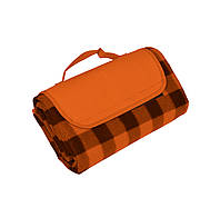 Оранжевый коврик для пикника туристический коврик размером 120х138см Водонепроницаемый двухслойный TM Discover