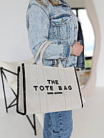 Сумка жіноча THE jacquard medium TOTE BAG текстиль молочний