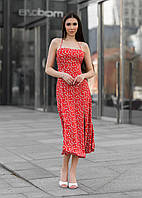 Червона довга жіноча Сукня Staff для дівчини на весну стаф Denwer P