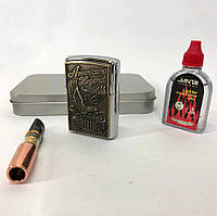 VIV Зажигалка бензиновая в подарочной коробке N7, оригинальная бензиновая зажигалка, зажигалка в подарок