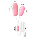 Подвійне вакуумне віброяйце "Вуманайзер" з USB-проводом 10 режимів - Вібратори, фото 2