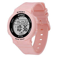 Наручные электронные Женские розовые часы с черным Сандра Sanda Denwer P Наручний електронний Жіночий годинник