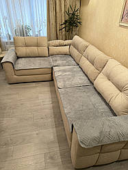 Накидки-дивандеки на кгловой диван, многофунциональные 3 полотна