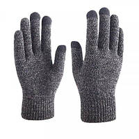 Мужские сенсорные теплые перчатки серые Код/Артикул 5 0528-1