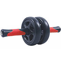 Колесо для преса подвійне PowerPlay 4327 Dual-Core Ab Wheel Чорно-червоне D_450