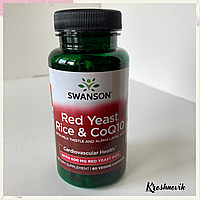 Swanson Red yeast rice, CoQ10, milk thistle, alpha lipoic acid, червоний дріжджовий рис Q10, розторопша, 60 шт