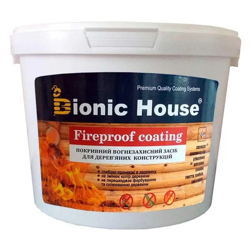 Фарба вогнезахисна для дерева "Fireproof Coating" 20кг