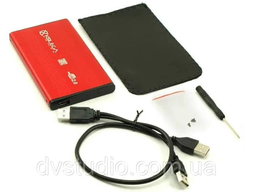 USB 2.0 карман (алюминевый) для HDD SATA 2.5" (USB-HDD карман) 1 день гар. - фото 1 - id-p2195358641