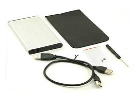 USB 2.0 кишеня (алюмінева) для HDD SATA 2.5" (USB-HDD кишеня) 1 день гар.