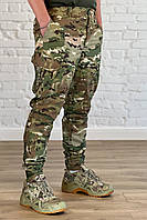 Штани мультикам штурмові 6 кишень ріп-стоп камуфляжні тактичні чоловічі армійські штани multicam EWQ