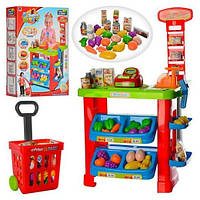 Детский игровой набор Магазин с тележкой и продуктами Denwer P Дитячий ігровий набір Магазин з візком та