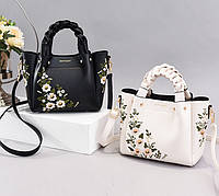 Женская сумка с вышивкой цветов, модная и качественная женская сумочка. SM