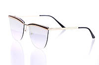 Серебряные женские классические солнцезащитные очки для женщин на лето Denwer P Срібні жіночі класичні