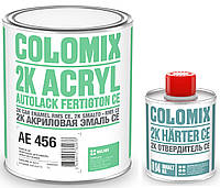 Акрилова емаль Colomix 2K ACRYL AUTOLACK FERTIGTON, 800 г + 140 г, 601 Чорний