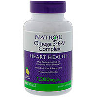 Омега 3 6 9 Omega 3-6-9 Complex Natrol с лимонным вкусом 1200 мг 90 капсул (4543) GI, код: 1535375