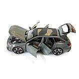 Іграшкова машинка металева Audi RS6 ауді сіра звук світло відкр двері багажник капот багажник Автосвіт 1:32, 15*7*5см (AP-2092), фото 5