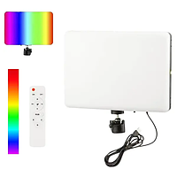 Светодиодная прямоугольная LED-лампа разноцветная RGB PM26 с пультом Techo