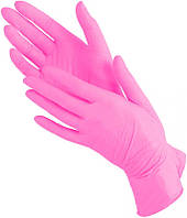 Перчатки нитриловые неопудренные, розовые S 100 шт/уп, MedTouch, Standard