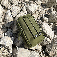 Тактическая сумка - подсумок для телефона, система MOLLE органайзер тактический из кордуры. EM-692 Цвет: хаки