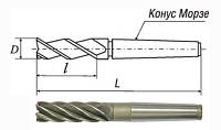 Фреза концевая с коническим хвостовиком (к/х) Ф 10. ГОСТ 17026-71.