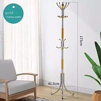 Металлическая напольная стойка-вешалка для одежды Coat Rack тренога 16 крючков Techo