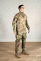 Полевая форма зсу с наколенниками мультикам рип-стоп вафелька армейский костюм камуфляж всу мulticam военный