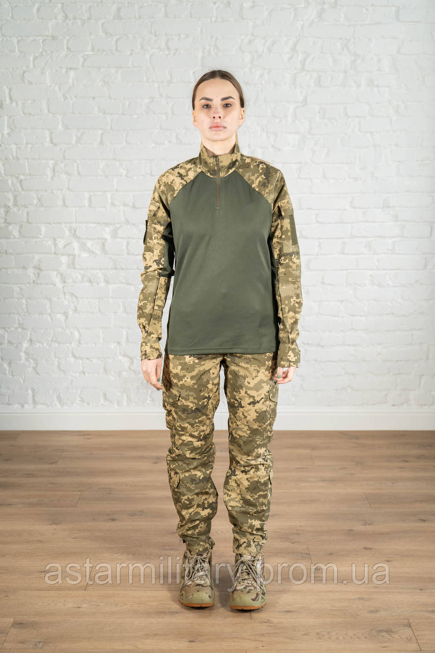 Статутна форма піксель тактична rip-stop жіноча зсу камуфляж костюм літній піксельний мм14 армійський всу UIO