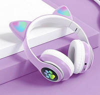 Беспроводные наушники с кошачьими ушками Cat ear KT-48 (фиолетовый) Techo
